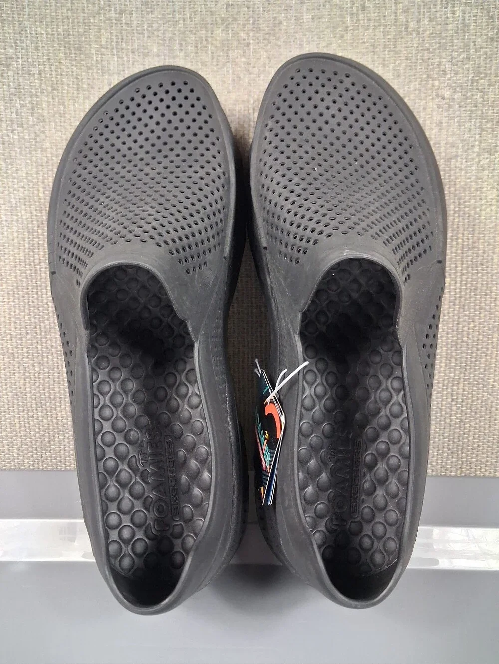 Skechers Foamies Creston Ultra Headlands Shoes Mens 12 Black Slip On Water Clogs